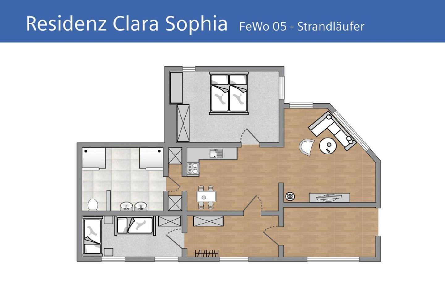 Ferienwohnung Strandlaeufer In Der Residenz Clara Sophia Binz Eksteriør billede